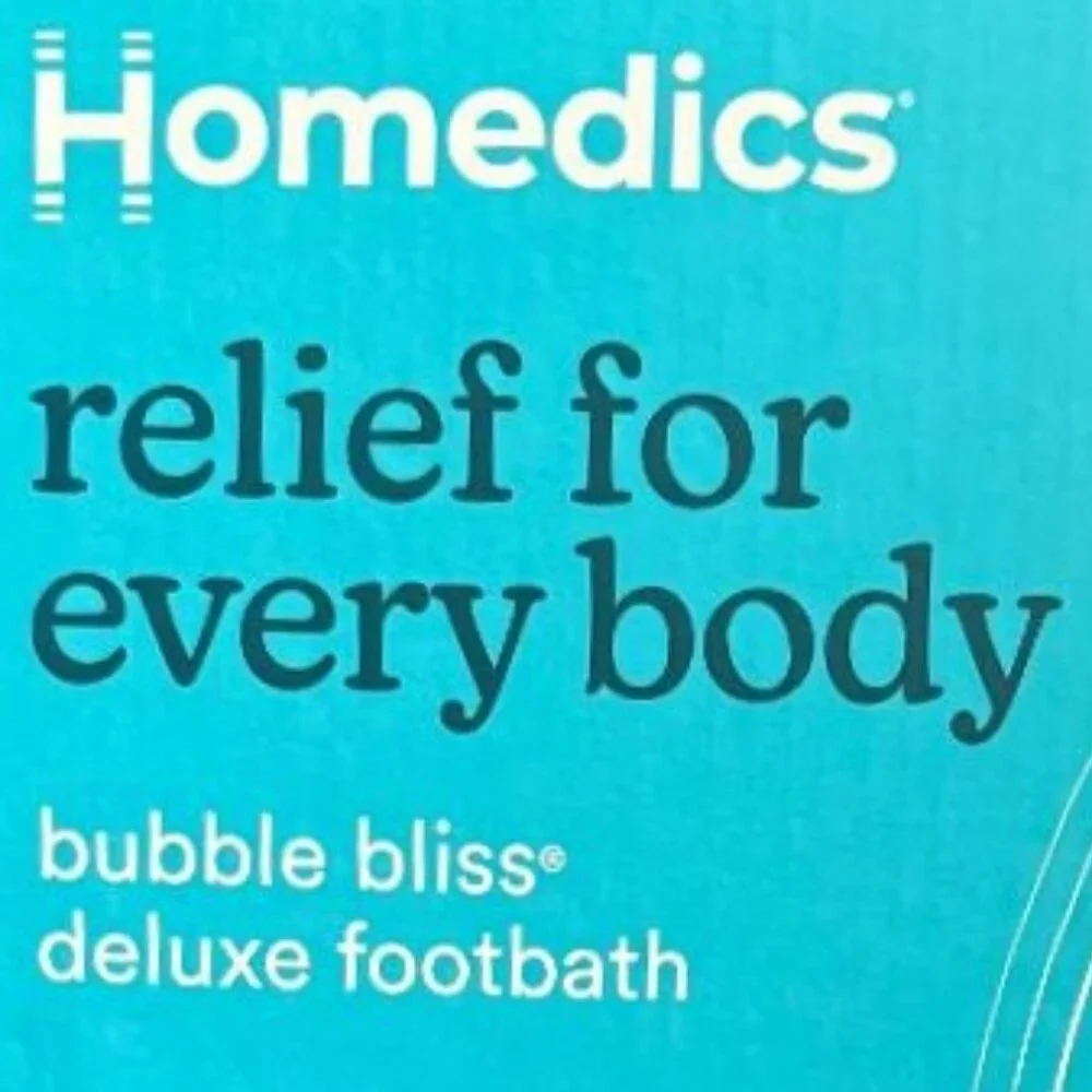 BRAND NEW  HOMEDICS BUBBLE BLISS DELUXE SOOTHING FOOTBATH W/ MASSAGE ATTACHMENTS